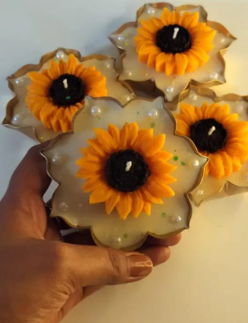 Sunflower Decorative Urli Candle